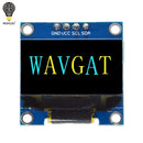 0,96 Zoll OLED IIC Serielles weißes Anzeigemodul 128X64 I2C SSD1306 12864 LCD-Bildschirmplatine GND VCC SCL SDA 0,96" für Arduino Schwarz