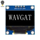 0,96 Zoll OLED IIC Serielles weißes Anzeigemodul 128X64 I2C SSD1306 12864 LCD-Bildschirmplatine GND VCC SCL SDA 0,96" für Arduino Schwarz