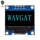 0,96 Zoll OLED IIC Serielles weißes Anzeigemodul 128X64 I2C SSD1306 12864 LCD-Bildschirmplatine GND VCC SCL SDA 0,96" für Arduino Schwarz