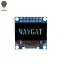 0,96 Zoll OLED IIC Serielles weißes Anzeigemodul 128X64 I2C SSD1306 12864 LCD-Bildschirmplatine GND VCC SCL SDA 0,96" für Arduino Schwarz