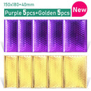 Gold/Roségold/Lasersilber/Dunkelrot/Lila/Roserot Aluminiumfolie Bubble Mailer CD/Wimpern Verpackung Gepolsterte Versandumschläge