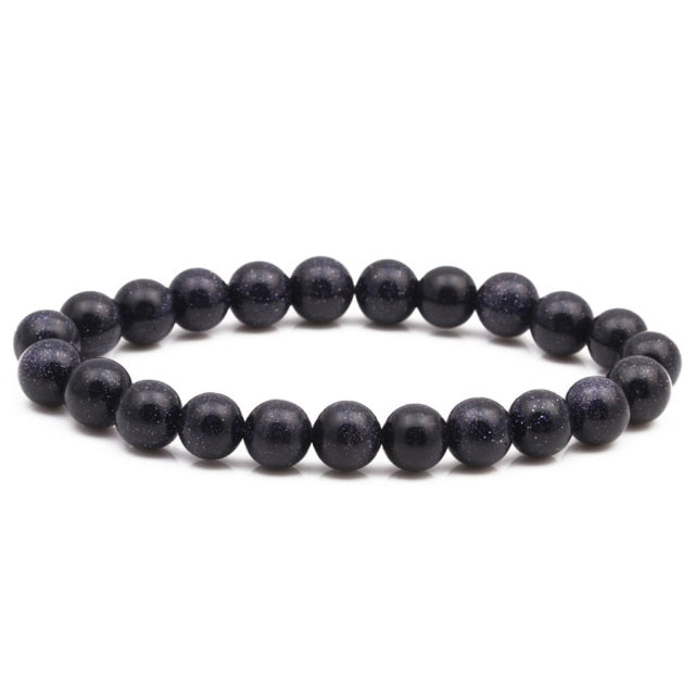 Natur Perlenarmband Männer 8mm Naturstein Lavastein Tigerauge Schwarzer Onyx Matt Heilperlen Stretch Charme Yoga Damen Schmuck