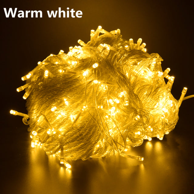 Xmas Outdoor Weihnachtsbeleuchtung LED Lichterketten 100M 10M 5M Luces Decoracion Lichterkette Weihnachtsbeleuchtung Beleuchtung Baumgirlande