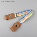 Child Kids Buckle-Free Elastic Belt No Buckle Stretch Canvas Belt For Boys Girls Adjustable Children Belts For Jeans Pants