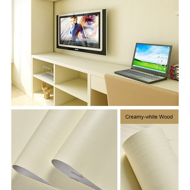 Rollo de papel tapiz autoadhesivo impermeable de PVC para muebles, gabinetes, película decorativa de vinilo, pegatinas de grano de madera para decoración del hogar Diy