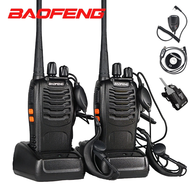 Original Baofeng BF-888S Radio bidireccional 6km Walkie Talkie comunicador de mano HF transceptor interfono portátil CB Ham Radio