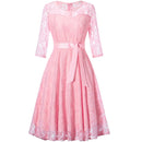 Neue Brautjungfernart und weise neuer Halsspitzenanhänger-Endstückkleid-Bankettkleid-Mädchenschönheits-Abschlusszeremonie präsidierte Kleid vestidos