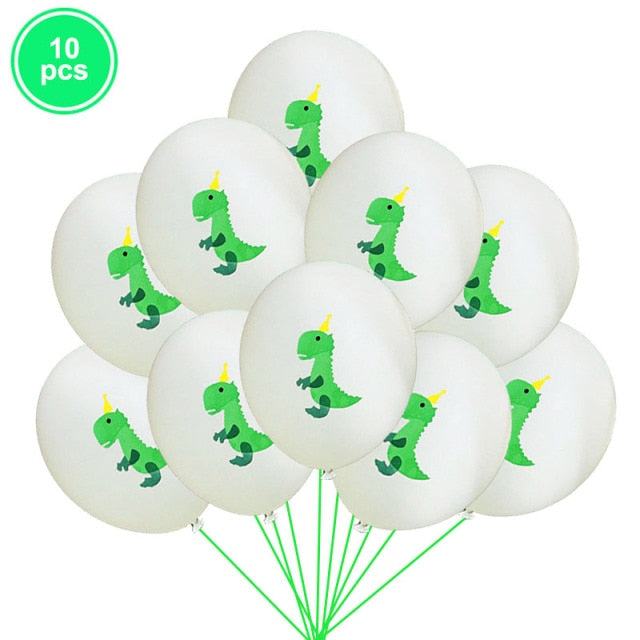 Stehende grüne Dinosaurier-Folienballons zum 3. Geburtstag, Dekoration, Dinosaurier-Party, Ballons, Banner, Dschungel-Tierteil, Zubehör, Globos