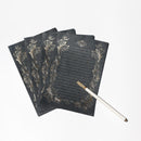 Coloffice 4 Stück/Pack Retro Hot Stamping Umschlag Papier Briefpapier Schöne romantische Muster kreative Liebesbrief Briefpapier