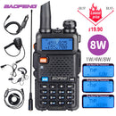 Leistungsstarker Baofeng UV-5R 8W Walkie Talkie VHF UHF Transceiver UV 5R Amateur Ham CB Radio Station 8Watts 10km Jagdsender