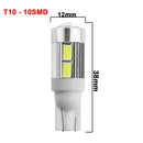 1x Auto T10 LED Birne 6 SMD 12V Weiß 6500K W5W LED Signalleuchte 10 SMD Auto Innenkeil Seitliche Kennzeichenbeleuchtung 5W5 194 168