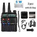 2pcs Real 8W Baofeng uv-5r Walkie Talkie Hochleistungs-tragbares Schinken-CB-Funkgerät uv 5r Dualband-VHF / UHF-FM-Transceiver-Funkgerät