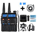 2pcs Real 8W Baofeng uv-5r Walkie Talkie Hochleistungs-tragbares Schinken-CB-Funkgerät uv 5r Dualband-VHF / UHF-FM-Transceiver-Funkgerät