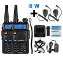 2pcs Real 8W Baofeng uv-5r Walkie Talkie Hochleistungs-tragbares Schinken-CB-Funkgerät uv 5r Dualband-VHF / UHF-FM-Transceiver-Funkgerät