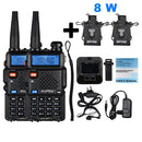 2pcs Real 8W Baofeng uv-5r Walkie Talkie Hochleistungs-tragbares Schinken-CB-Funkgerät uv 5r Dualband-VHF / UHF-FM-Transceiver-Funkgerät