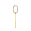 1 Stück Glitzerlegierung Strass Zahl Kuchen Topper Babyparty Geburtstag Dekoration Hochzeit Gold Silber Digital Kuchen Dessert Dekor