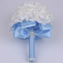Günstige PE Rose Brautjungfer Hochzeit Schaum Blumen Rose Brautstrauß Band Gefälschte Hochzeit Bouquet de Noiva Customized