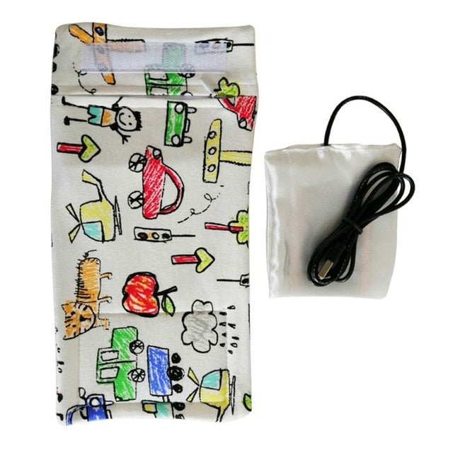 USB-Milchwasserwärmer, Reise-Kinderwagen, isolierte Tasche, Baby-Flaschenwärmer