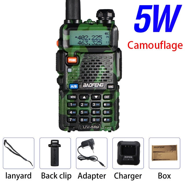 High Power 8W Baofeng UV-5R Walkie Talkie Dual Band Walkie FM Transceiver UV 5R Tragbares Funkgerät UV5R Amateur Ham CB Radio