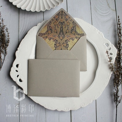 Mini Original Design 5pcs/pack Vintage Gift Envelopes Morandi Color Floral Envelopes 115mmx160mm