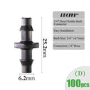 RBCFHI Gartenbewässerungsanschlüsse mit Widerhaken, Einzel-Doppel-T-Stück, Winkel, Tropf, Pfeil, Kreuzkupplung, Bewässerungsarmatur für 3/5 4/7 mm Schlauch