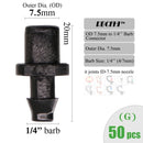 RBCFHI Gartenbewässerungsanschlüsse mit Widerhaken, Einzel-Doppel-T-Stück, Winkel, Tropf, Pfeil, Kreuzkupplung, Bewässerungsarmatur für 3/5 4/7 mm Schlauch