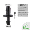 RBCFHI Gartenbewässerungsanschlüsse mit Widerhaken, Einzel-Doppel-T-Stück, Winkel, Tropf, Pfeil, Kreuzkupplung, Bewässerungsarmatur für 3/5 4/7 mm Schlauch