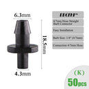 RBCFHI Gartenbewässerungsanschlüsse mit Widerhaken, Einzel-Doppel-T-Stück, Winkel, Tropf, Pfeil, Kreuzkupplung, Bewässerungsarmatur für 3/5 4/7 mm Schlauch