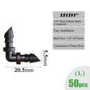 RBCFHI Gartenbewässerungsanschlüsse mit Widerhaken, Einzel-Doppel-T-Stück, Winkel, Tropf, Pfeil, Kreuzkupplung, Bewässerungsarmatur für 3/5 4/7 mm Schlauch