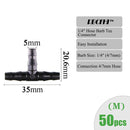 RBCFHI Gartenbewässerungsanschlüsse mit Widerhaken, Einzel-Doppel-T-Stück, Winkel, Tropf, Pfeil, Kreuzkupplung, Bewässerungsarmatur für 3/5 4/7 mm Schlauch