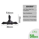 RBCFHI Gartenbewässerungsanschlüsse mit Widerhaken, Einzel-Doppel-T-Stück, Winkel, Tropf, Pfeil, Kreuzkupplung, Bewässerungsarmatur für 3/5 4/7 mm Schlauch