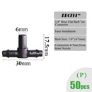 RBCFHI Gartenbewässerungsanschlüsse mit Widerhaken, Einzel-Doppel-T-Stück, Winkel, Tropf, Pfeil, Kreuzkupplung, Bewässerungsarmatur für 3/5 4/7 mm Schlauch