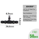 RBCFHI Gartenbewässerungsanschlüsse mit Widerhaken, Einzel-Doppel-T-Stück, Winkel, Tropf, Pfeil, Kreuzkupplung, Bewässerungsarmatur für 3/5 4/7 mm Schlauch