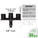 RBCFHI Gartenbewässerungsanschlüsse mit Widerhaken, Einzel-Doppel-T-Stück, Winkel, Tropf, Pfeil, Kreuzkupplung, Bewässerungsarmatur für 3/5 4/7 mm Schlauch