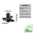 RBCFHI Gartenbewässerungsanschlüsse mit Widerhaken, Einzel-Doppel-T-Stück, Winkel, Tropf, Pfeil, Kreuzkupplung, Bewässerungsarmatur für 3/5 4/7 mm Schlauch