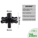 RBCFHI Gartenbewässerungsanschlüsse mit Widerhaken, Einzel-Doppel-T-Stück, Winkel, Tropf, Pfeil, Kreuzkupplung, Bewässerungsarmatur für 3/5 4/7 mm Schlauch