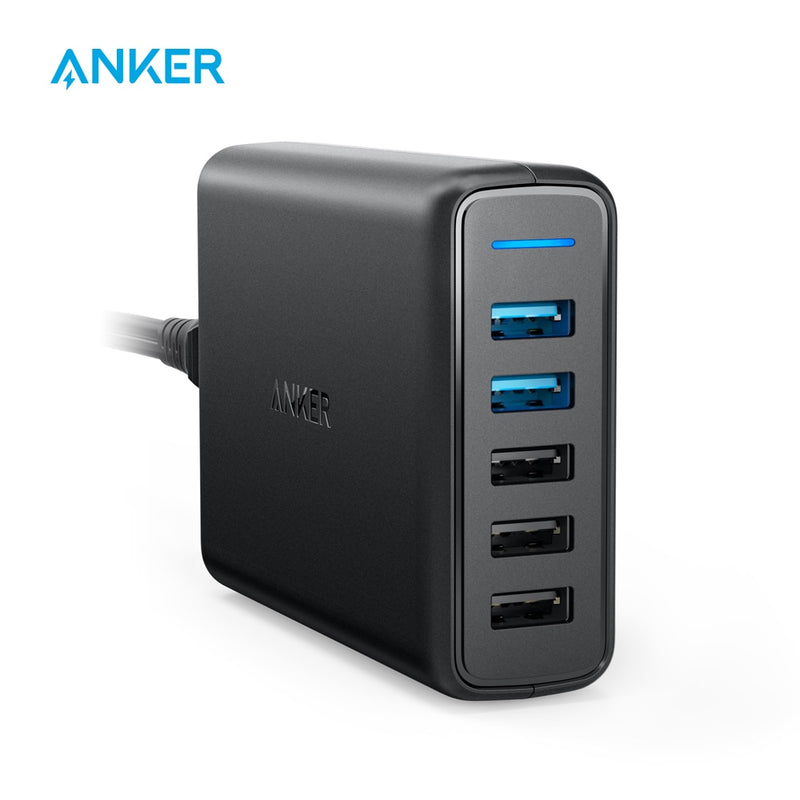 Anker Quick Charge 3.0 63W 5-Port US/UK/EU Cargador de pared USB, PowerIQ PowerPort Speed ​​5 para iPhone iPad, LG, Nexus, HTC y más