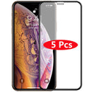 5 Teile/los Full Cover Gehärtetes Glas Für iPhone XS Max XR Displayschutzglas Auf iPhone 6 6s 7 8 Plus X 5 5S 11 12 Pro Max Mini