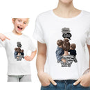 Funny Summer Family Matching Clothes Kawaii White Tshirt Matching Mother Daughter Clothes Family Look T-shirt