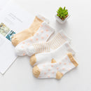 5 Paare/Los 0 bis 7 Jahre Frühlings-Sommer-dünne Netzsocken für Mädchen-Jungen-nette Tierkinder dünne Socken-Baby-neugeborene kurze Socken
