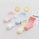 5 Paare/Los 0 bis 7 Jahre Frühlings-Sommer-dünne Netzsocken für Mädchen-Jungen-nette Tierkinder dünne Socken-Baby-neugeborene kurze Socken