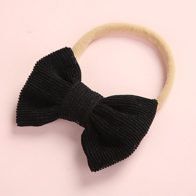 Baby Stirnband Bogen Stirnbänder für Mädchen Cord Stirnband dünnes Nylon Haarband Neugeborene Kinder Kleinkind Haarschmuck Frühling Sommer