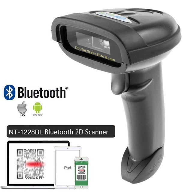 NETUM NT-1698W Handheld Wireless Barcode Scanner UND NT-1228BL Bluetooth 1D/2D QR Barcode Reader PDF417 für IOS Android IPAD
