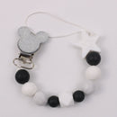 Baby Boy Girl Schnullerhalter Kette Food Grade Chew Silikonperlen Bling Bling Infant Schnullerclip