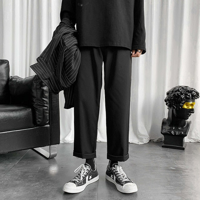 LAPPSTER Herren Schwarze Koreanische Haremshose 2020 Japanische Streetwear Jogger Harajuku Jogginghose Hip Hop Freizeithose Übergröße