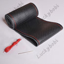 Auto Lenkrad Braid Cover Nadeln und Faden Kunstleder Car Covers Suite 7 Farbe DIY Textur Soft Auto Zubehör