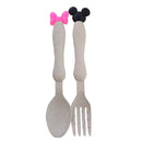 Tazón de paja de trigo para bebé, juego de vajilla de dibujos animados para niños, plato de cena para niños, tazón de entrenamiento para bebés, cuchara, tenedor para dejar caer el paquete opp