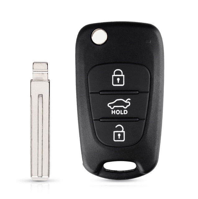 KEYYOU Neues Schlüsselgehäuse für Hyundai I20 I30 IX35 I35 Accent Kia Picanto Sportage K5 3 Tasten Flip Folding Remote Key Case