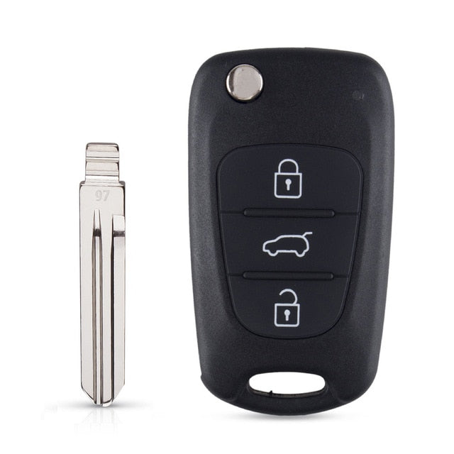 KEYYOU Neues Schlüsselgehäuse für Hyundai I20 I30 IX35 I35 Accent Kia Picanto Sportage K5 3 Tasten Flip Folding Remote Key Case