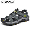 MIXIDELAI, zapatos de cuero genuino para hombre, novedad de verano, sandalias de gran tamaño para hombre, sandalias para hombre, sandalias de moda, zapatillas, talla grande 38-47